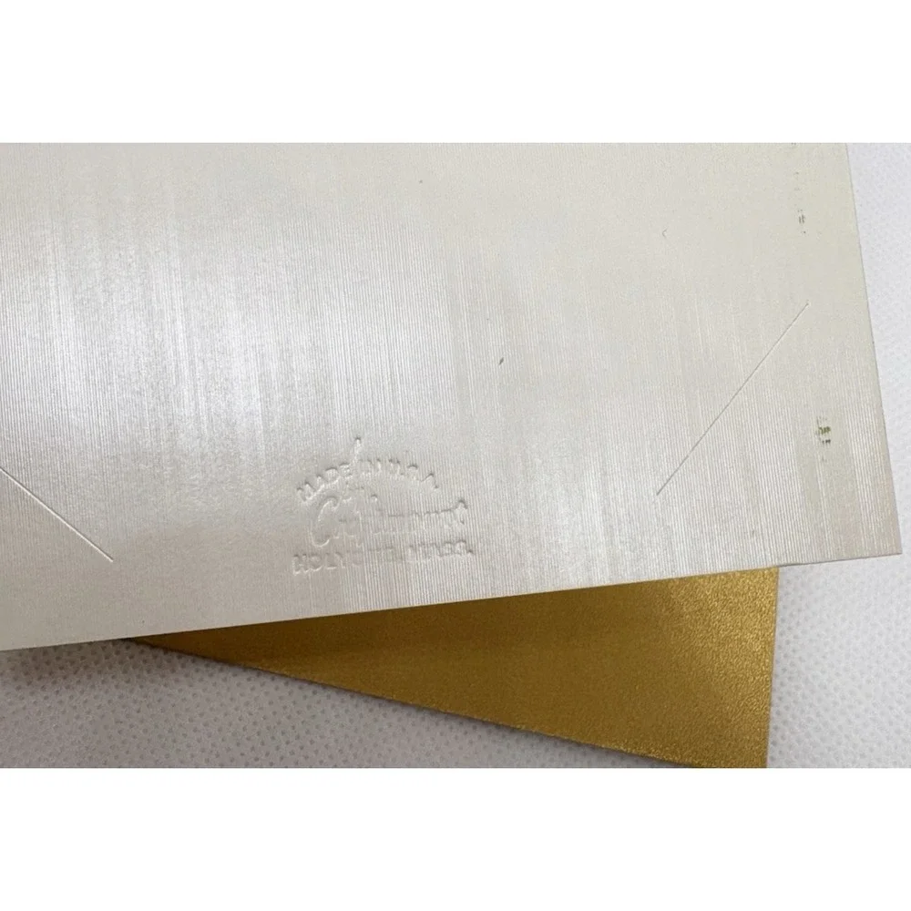 Vintage Craftmount Photo Frame Holiday Cards Gold Sleigh Gold Envelope Lot of 10